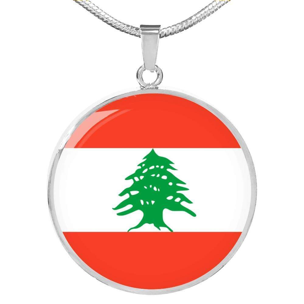 Lebanon Flag Necklace Lebanon Flag Necklace Stainless Steel or 18k Gold 18-22" - Express Your Love Gifts
