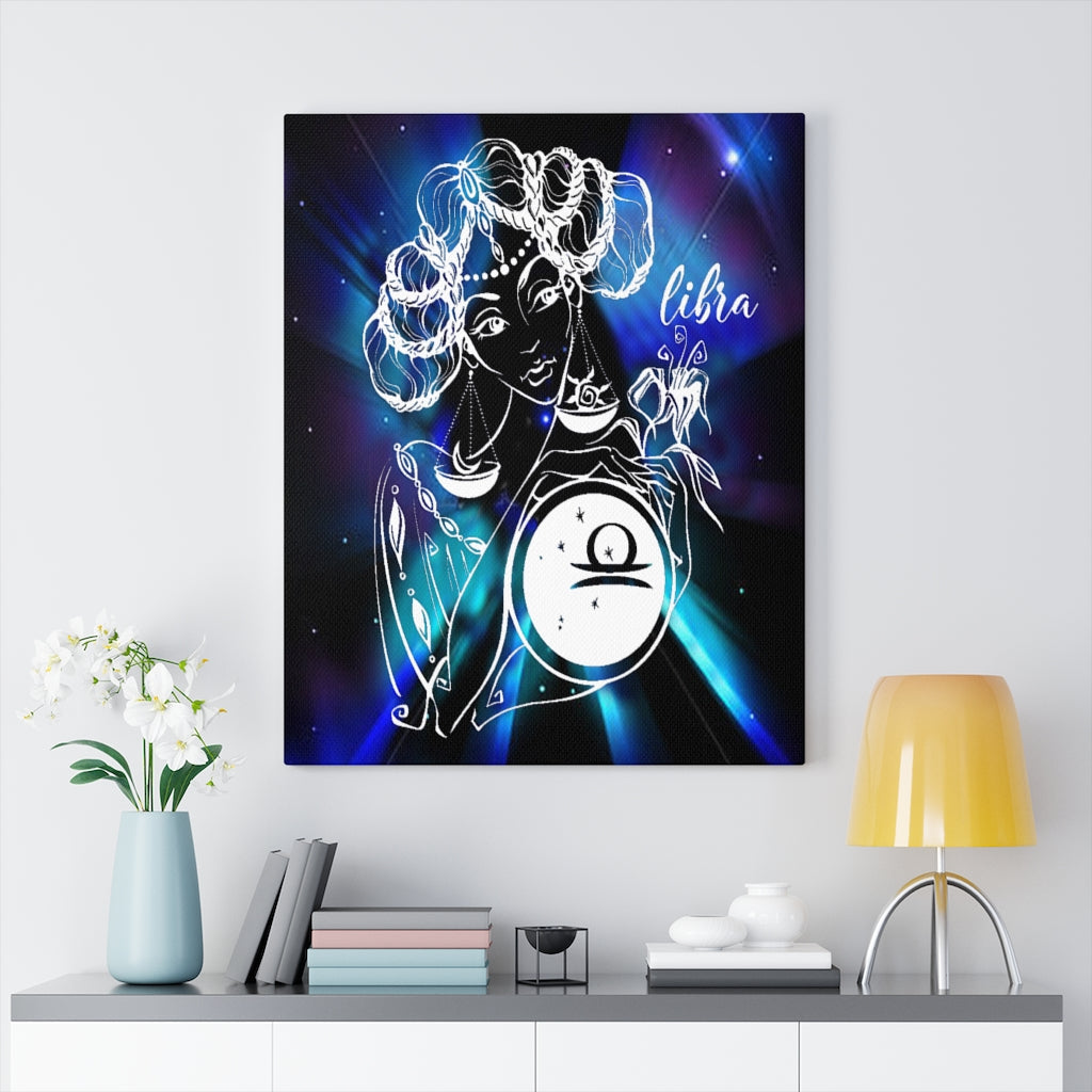 Libra Zodiac Horoscope Sign Constellation Canvas Print Astrology Home Decor Ready to Hang Artwork - Express Your Love Gifts