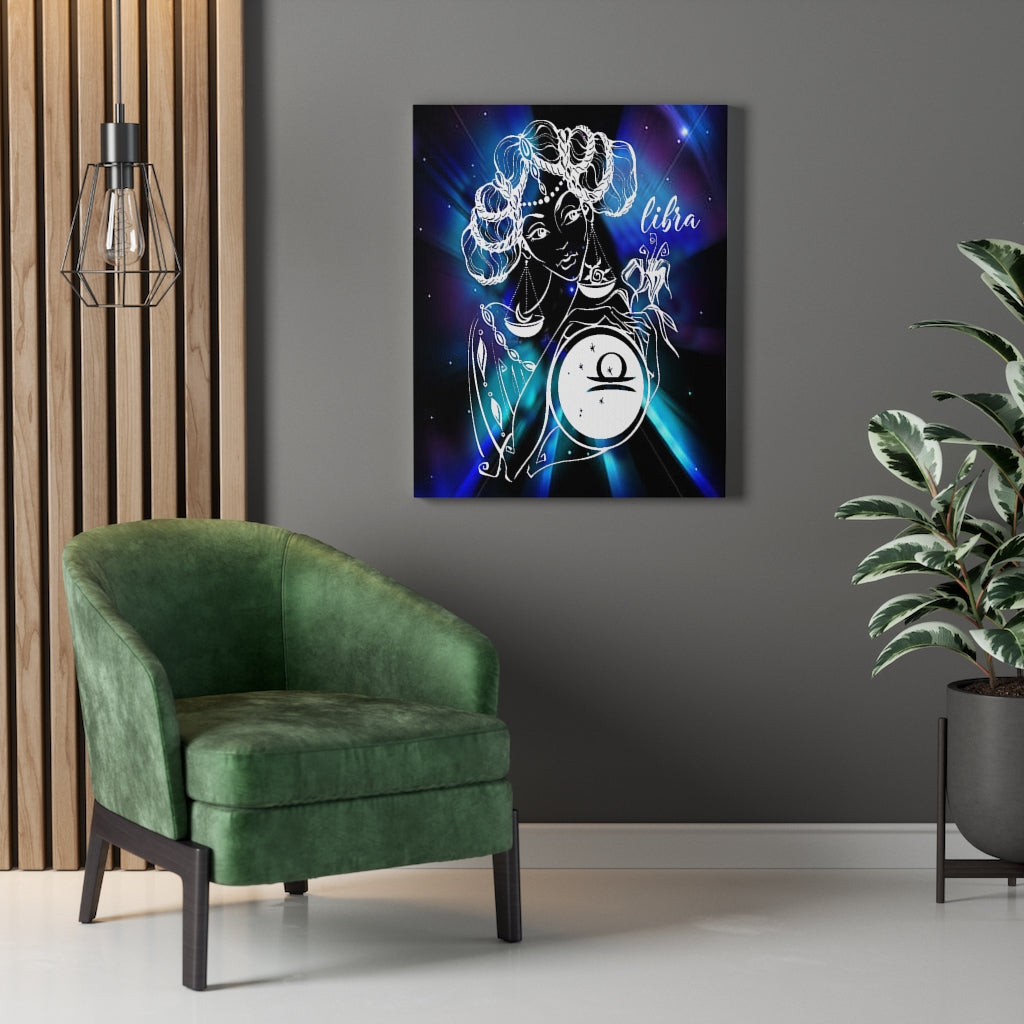 Libra Zodiac Horoscope Sign Constellation Canvas Print Astrology Home Decor Ready to Hang Artwork - Express Your Love Gifts