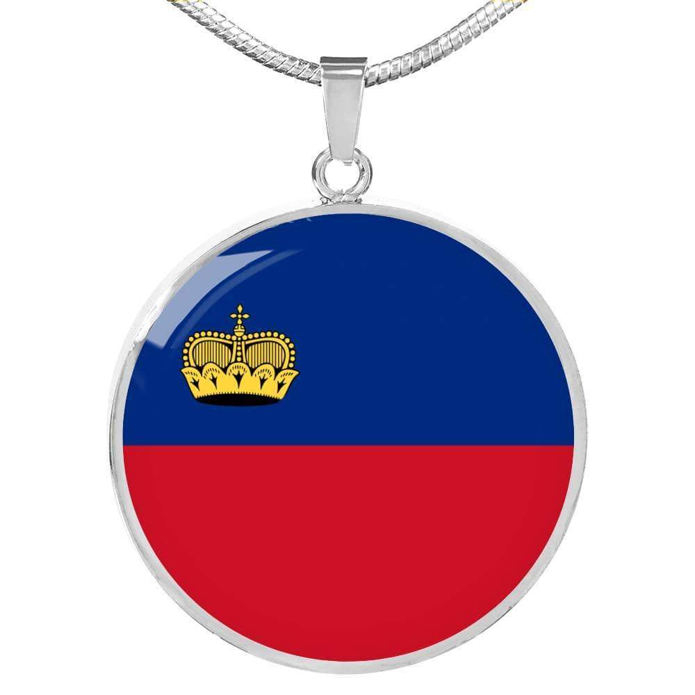 Liechtenstein Flag Necklace Liechtenstein Flag Necklace Stainless Steel or 18k Gold 18-22" - Express Your Love Gifts