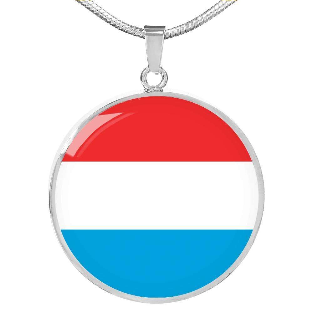 Luxembourg Flag Necklace Luxembourg Flag Stainless Steel or 18k Gold 18-22" - Express Your Love Gifts