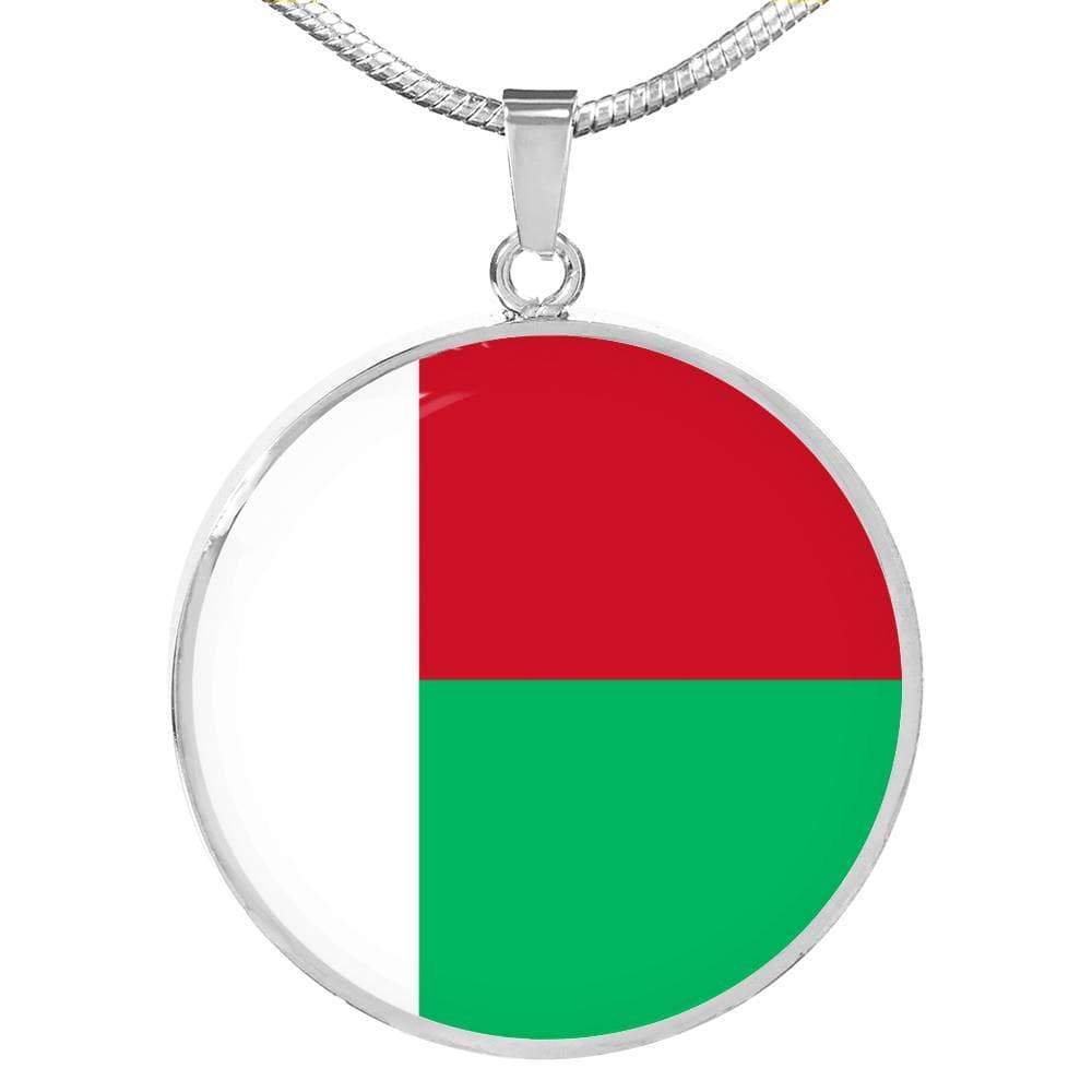 Madagascar Flag Necklace Madagascar Flag Stainless Steel or 18k Gold 18-22" - Express Your Love Gifts