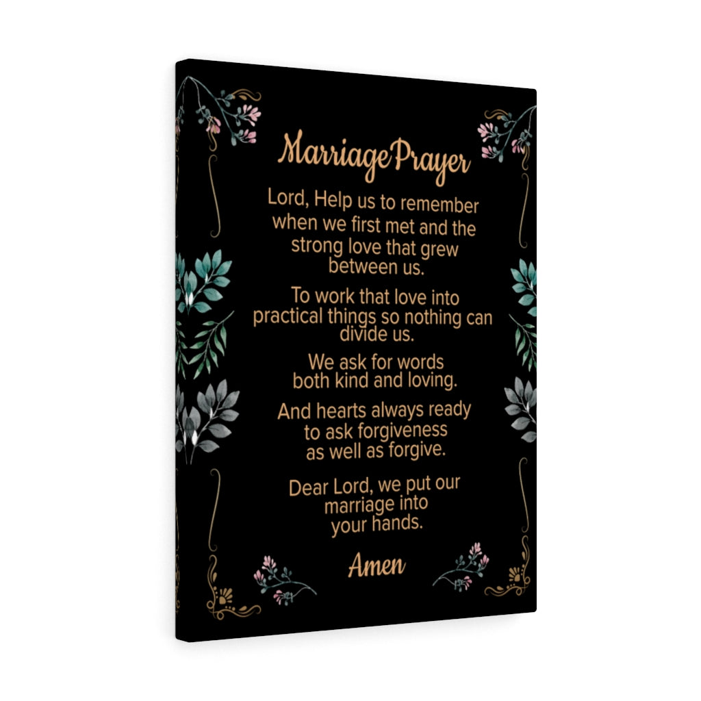 Marriage Prayer Motivation Wall Decor for Home Office Gym Inspiring Success Quote Print Ready to Hang - Express Your Love Gifts
