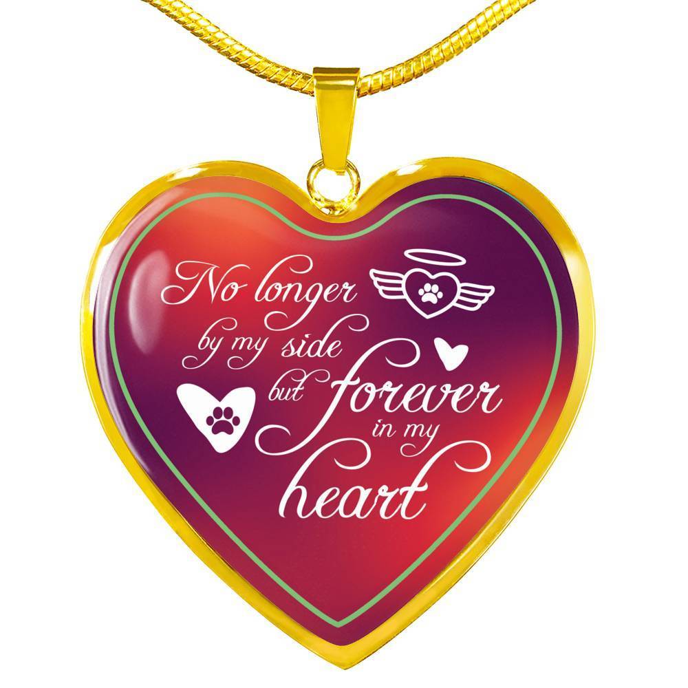 Memorial Remembrance Necklace Stainless Steel or 18k Gold Heart Pendant 18-22"-Express Your Love Gifts