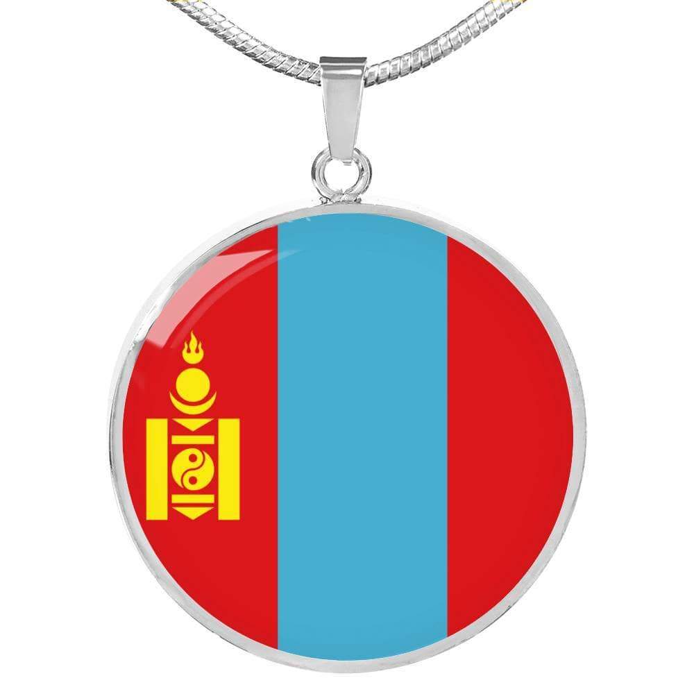 Mongolia Flag Necklace Mongolia Flag Stainless Steel or 18k Gold 18-22" - Express Your Love Gifts