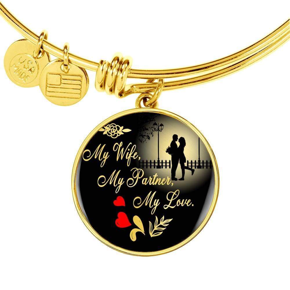 My Wife My Partner My Love Circle Bracelet Bangle - Express Your Love Gifts