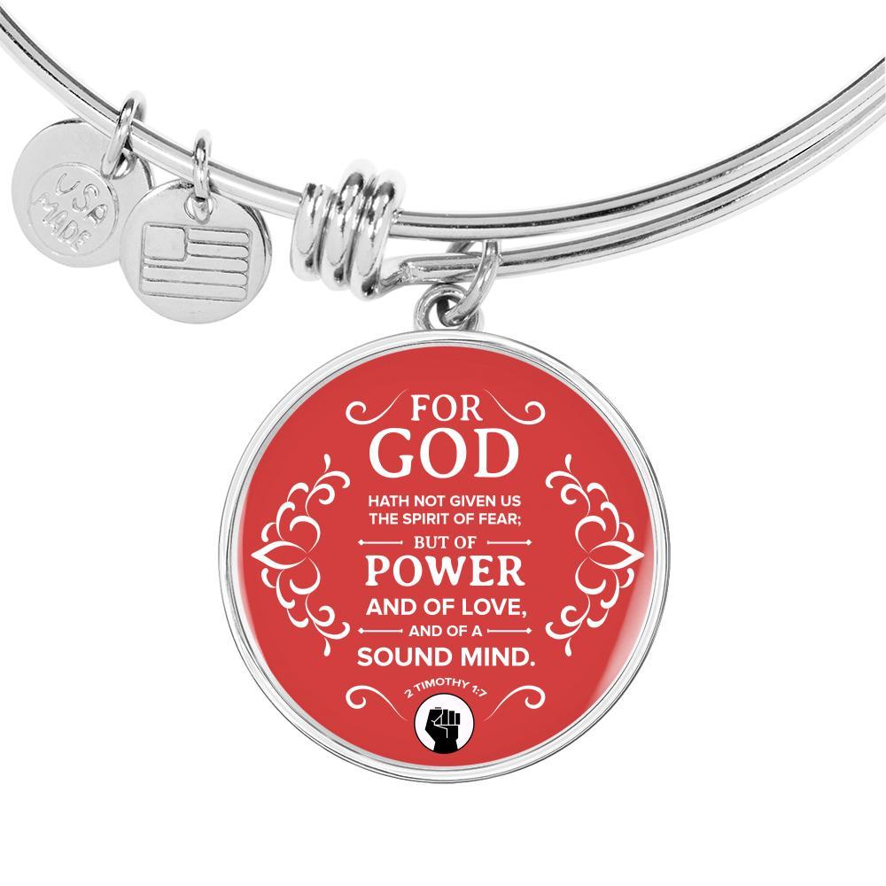 No Fear Scriptureinspired Circle Bracelet Bangle - Express Your Love Gifts