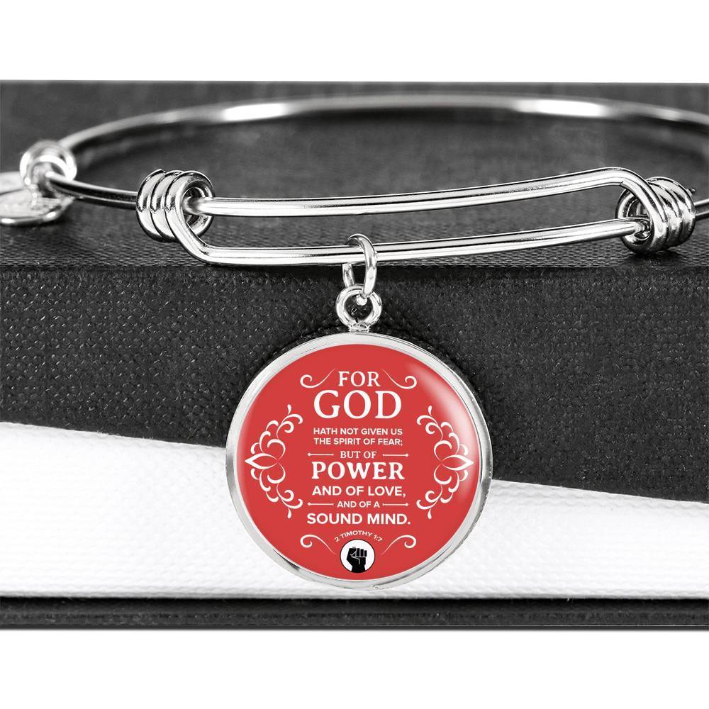 No Fear Scriptureinspired Circle Bracelet Bangle - Express Your Love Gifts