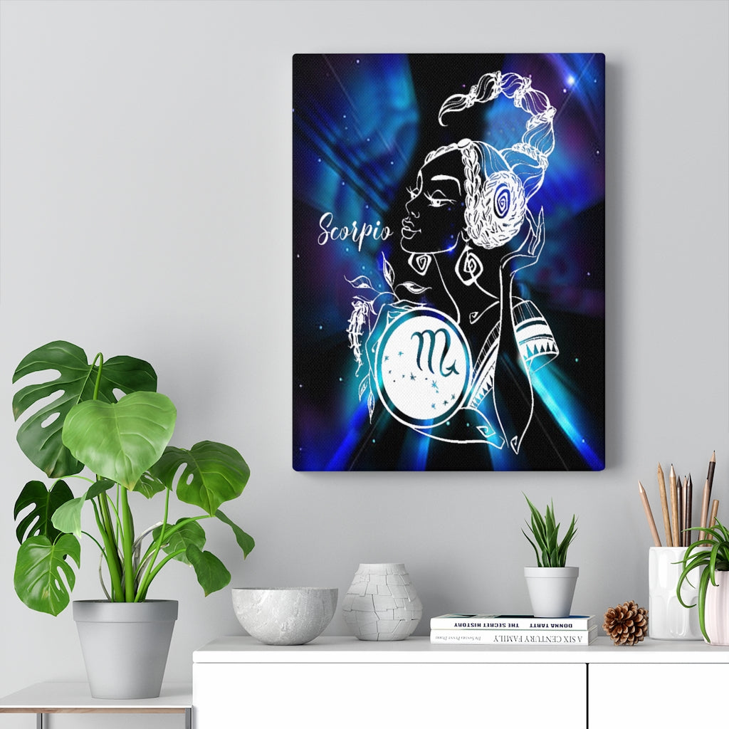 Scorpio Zodiac Horoscope Sign Constellation Canvas Print Astrology Home Decor Ready to Hang Artwork - Express Your Love Gifts