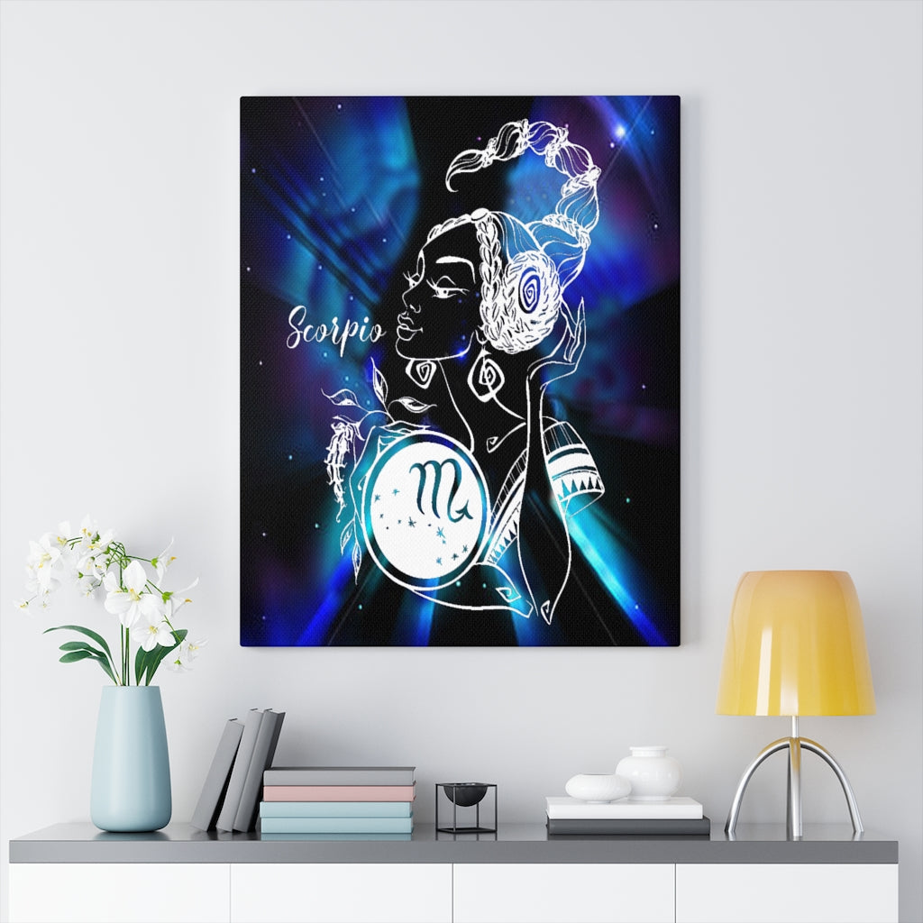 Scorpio Zodiac Horoscope Sign Constellation Canvas Print Astrology Home Decor Ready to Hang Artwork - Express Your Love Gifts