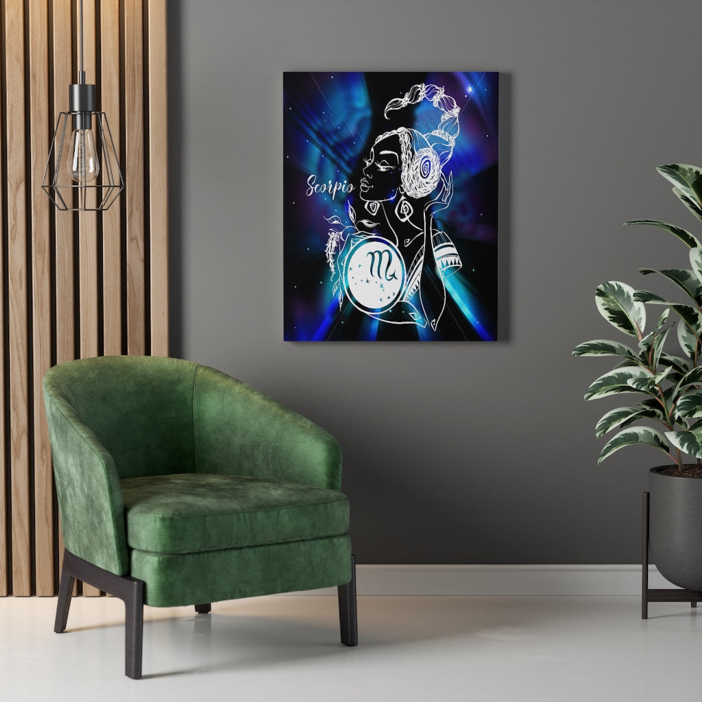 Scorpio Zodiac Horoscope Sign Constellation Canvas Print Astrology Home Decor Ready to Hang Artwork - Express Your Love Gifts