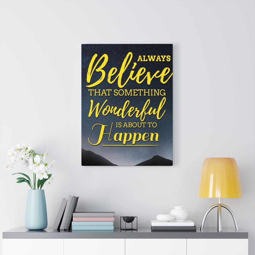 Always Believe Motivational Verse Inspiring Wall Art Inspirational Wall Decor for Home Office Gym Inspiring Success Quote Print Ready to Hang - Express Your Love Gifts