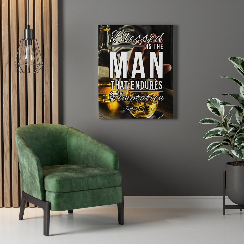 Scripture Walls Blessed is The Man James 1:12 Christian Wall Art Bible Verse Print Ready to Hang - Express Your Love Gifts