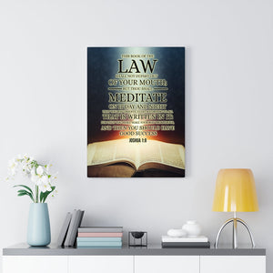 Scripture Walls Book of the Law Joshua 1:8  Christian Wall Art Bible Verse Print Ready to Hang - Express Your Love Gifts