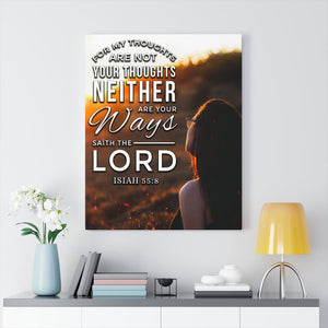 Scripture Walls For My Thoughts Are Not My Thoughts Isaiah 55:8 Christian Wall Art Bible Verse Print Ready to Hang - Express Your Love Gifts
