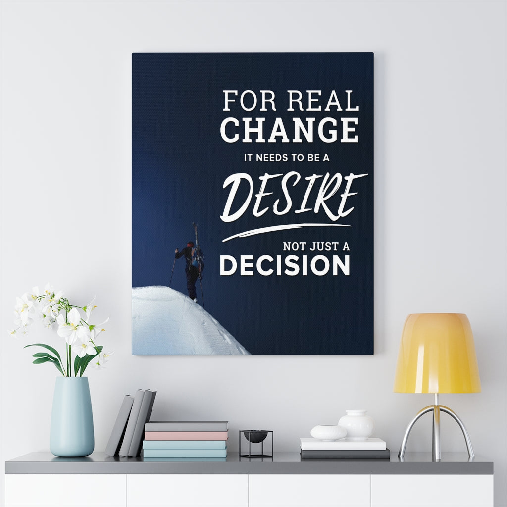 For Real Change Motivational Verse Inspirational Wall Decor for Home Office Gym Inspiring Success Quote Print Ready to Hang - Express Your Love Gifts