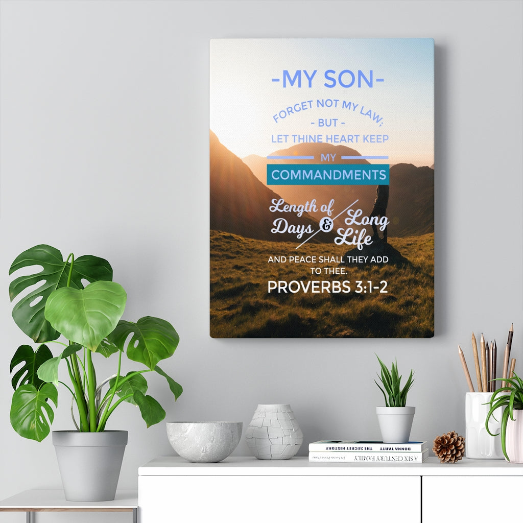 Scripture Walls Forget Not My Law Proverbs 3:12 Christian Wall Art Bible Verse Print Ready to Hang - Express Your Love Gifts