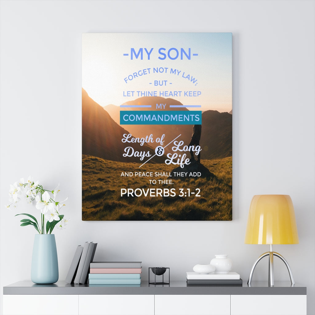 Scripture Walls Forget Not My Law Proverbs 3:12 Christian Wall Art Bible Verse Print Ready to Hang - Express Your Love Gifts