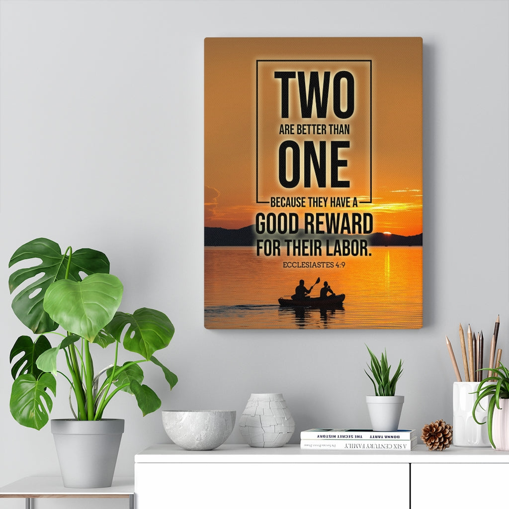 Scripture Walls Two Are Better Than One Ecclesiastes 4:9 Christian Wall Art Bible Verse Print Ready to Hang - Express Your Love Gifts