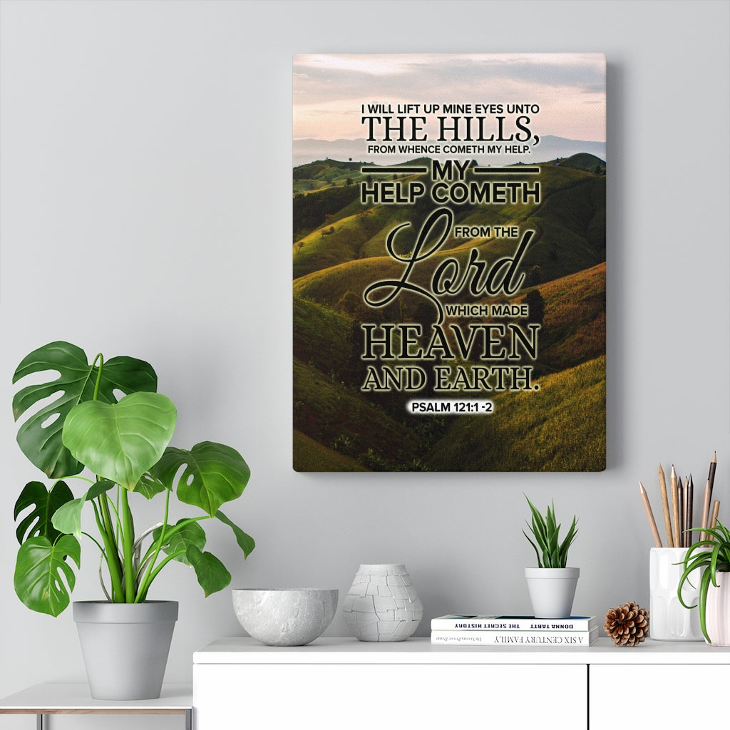 Scripture Walls Heaven and Earth Psalm 121:1‭-‬2 KJV Christian Wall Art Bible Verse Print Ready to Hang - Express Your Love Gifts