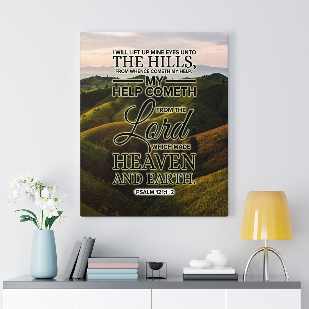 Scripture Walls Heaven and Earth Psalm 121:1‭-‬2 KJV Christian Wall Art Bible Verse Print Ready to Hang - Express Your Love Gifts