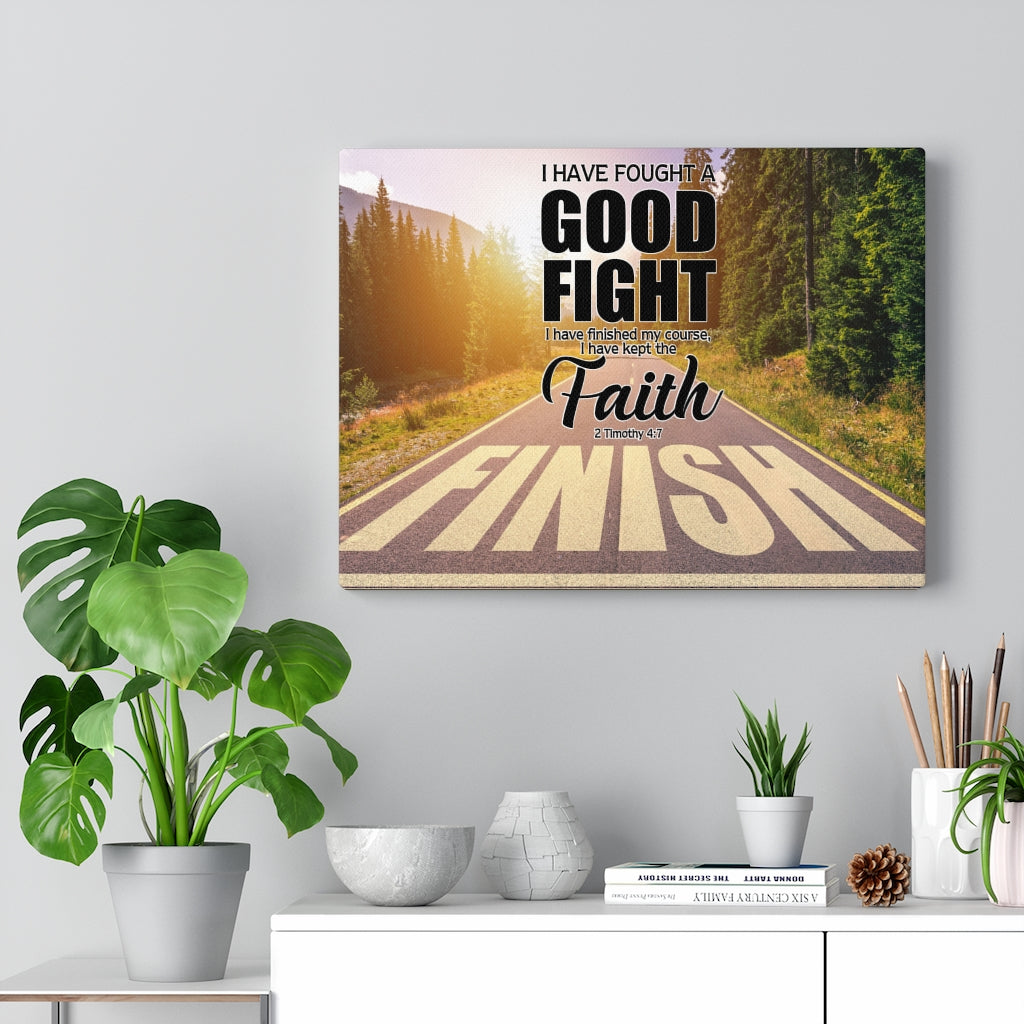 Scripture Walls I Have Fought the Good Fight 2 Timothy 4:7 Christian Wall Decor Scripture Artwork Ready to Hang - Express Your Love Gifts