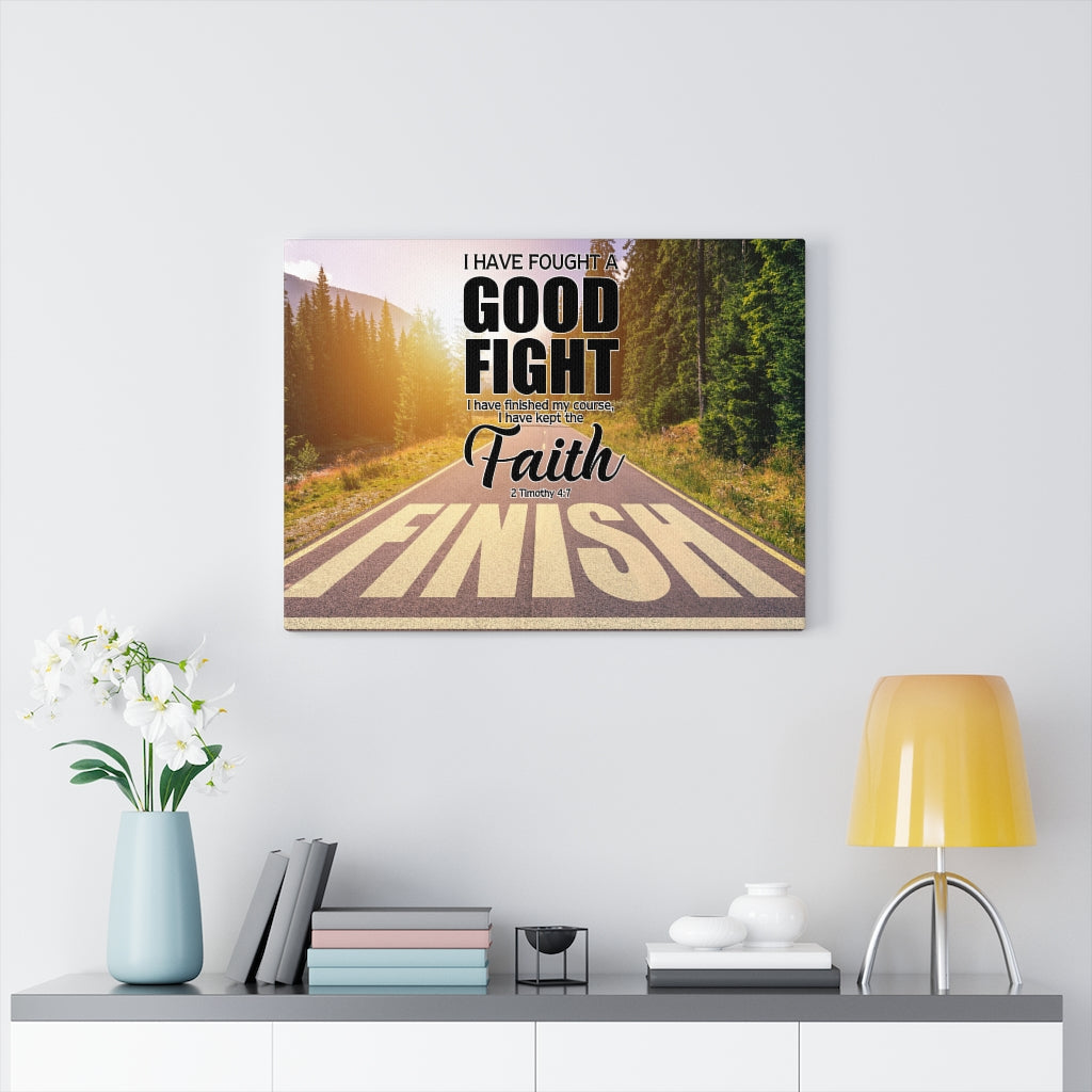 Scripture Walls I Have Fought the Good Fight 2 Timothy 4:7 Christian Wall Decor Scripture Artwork Ready to Hang - Express Your Love Gifts