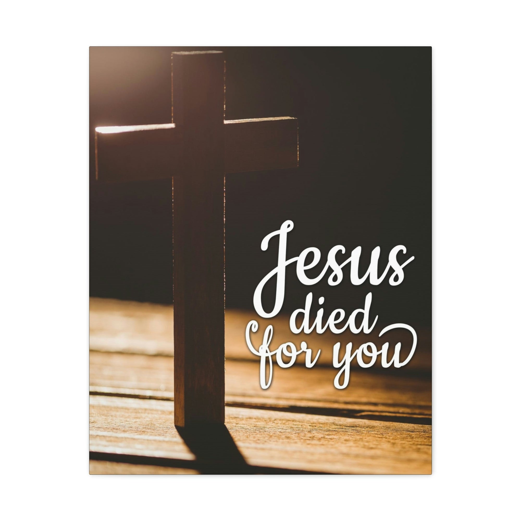 Scripture Walls Jesus Died For You Galatians 1:4 Bible Verse Canvas Christian Wall Art Ready to Hang Unframed-Express Your Love Gifts