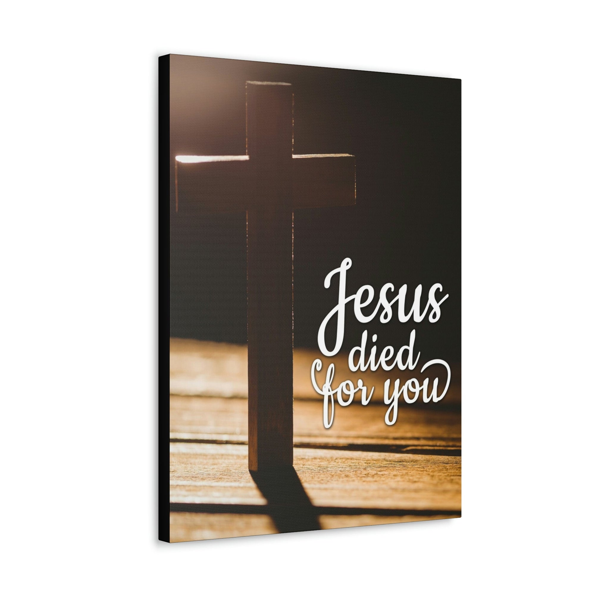 Scripture Walls Jesus Died For You Galatians 1:4 Bible Verse Canvas Christian Wall Art Ready to Hang Unframed-Express Your Love Gifts