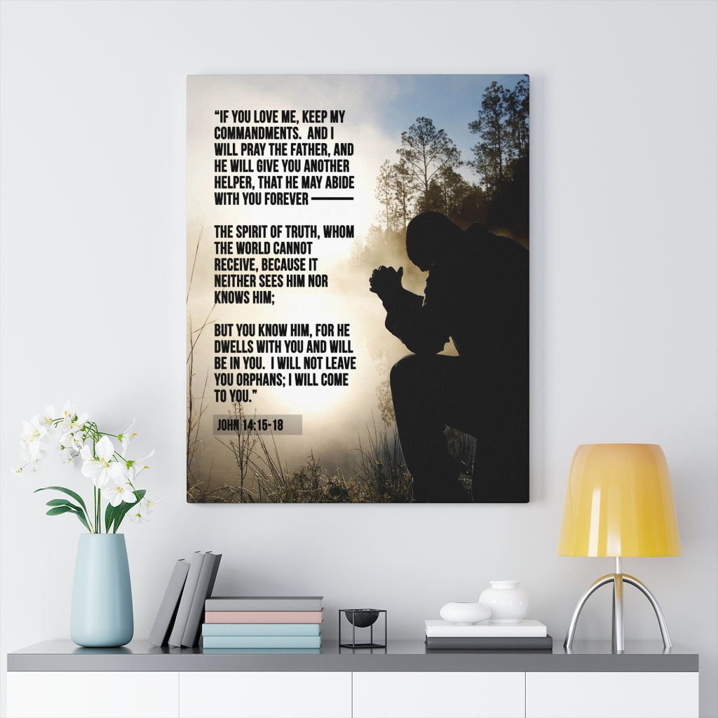 Scripture Walls Keep my Commandments John 14:15‭-‬18 Christian Wall Art Bible Verse Print Ready to Hang - Express Your Love Gifts