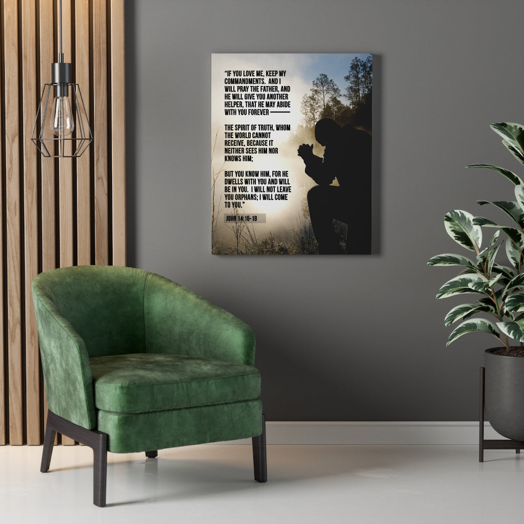 Scripture Walls Keep my Commandments John 14:15‭-‬18 Christian Wall Art Bible Verse Print Ready to Hang - Express Your Love Gifts