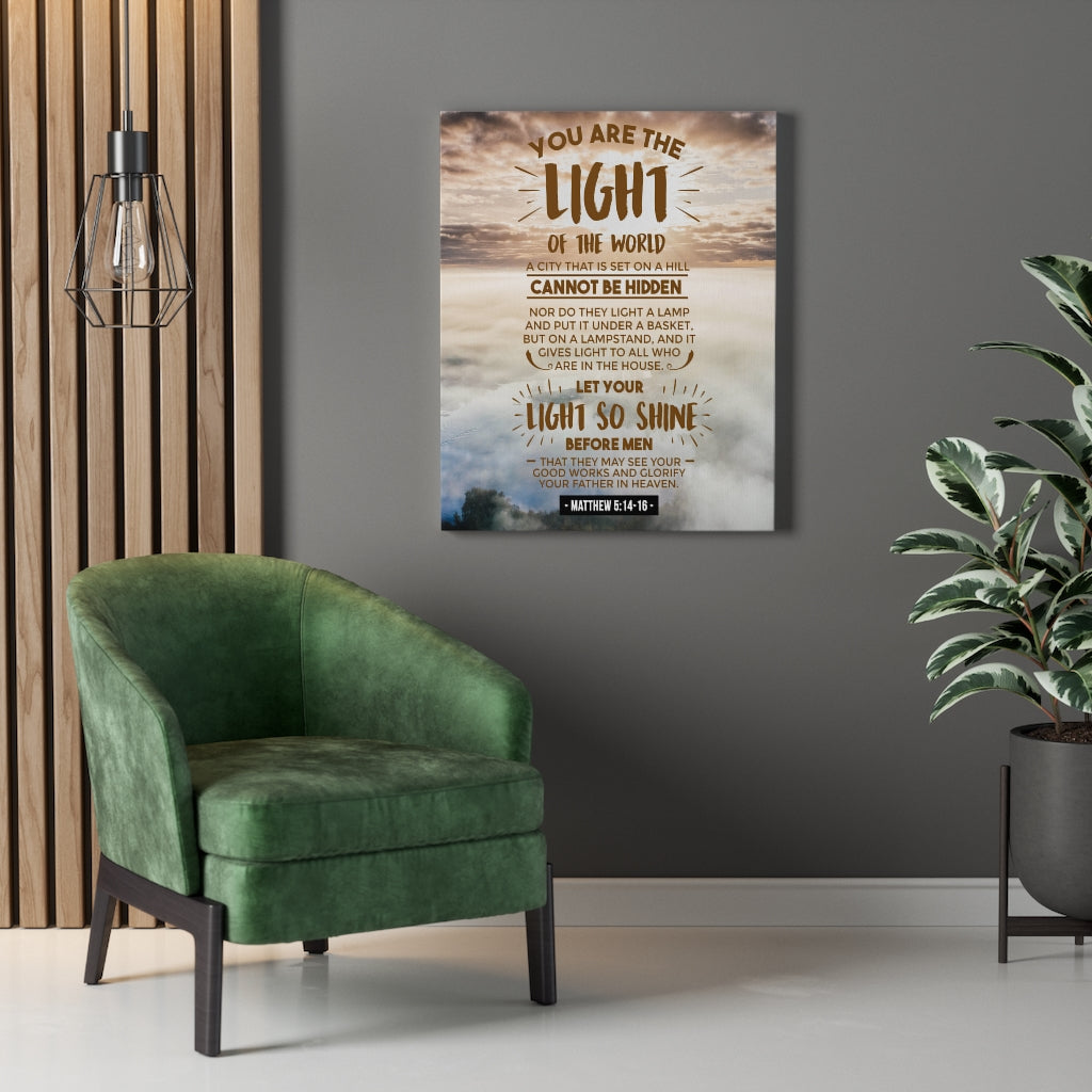 Scripture Walls You Are The Light Matthew 5:14-16 Christian Wall Art Bible Verse Print Ready to Hang - Express Your Love Gifts