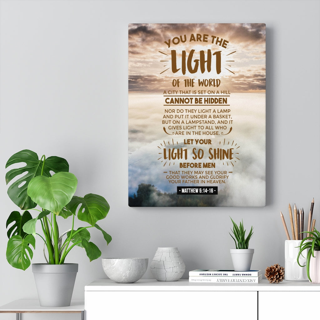 Scripture Walls You Are The Light Matthew 5:14-16 Christian Wall Art Bible Verse Print Ready to Hang - Express Your Love Gifts