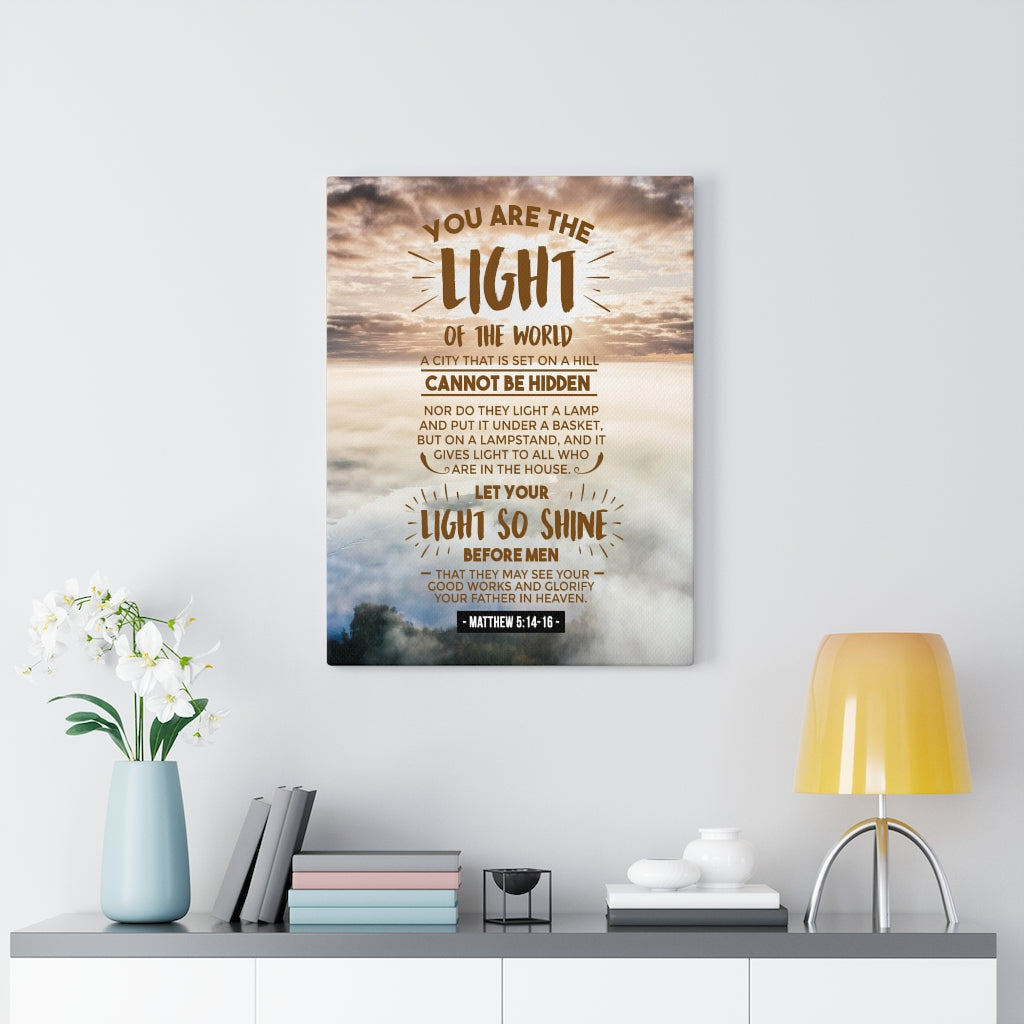 Scripture Walls You Are The Light Matthew 5:14-16 Christian Wall Art Bible Verse Print Ready to Hang - Express Your Love Gifts