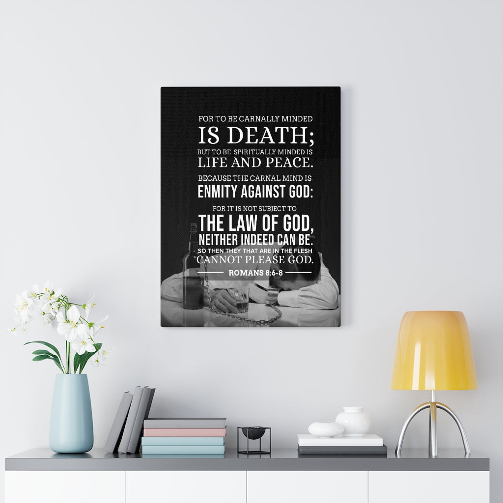 Scripture WallsLife and Peace Romans 8:6‭-‬8 Christian Home Decor Scripture Art - Express Your Love Gifts