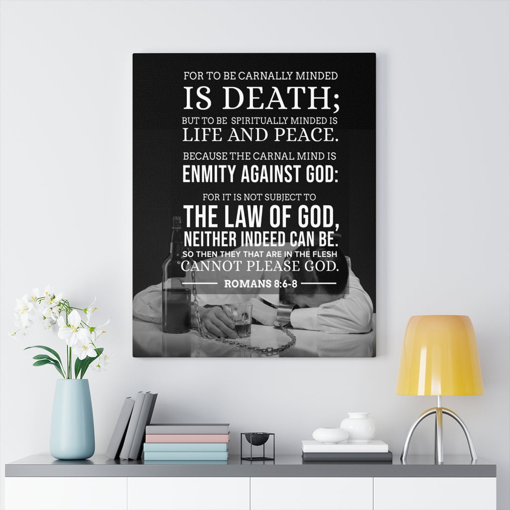 Scripture WallsLife and Peace Romans 8:6‭-‬8 Christian Home Decor Scripture Art - Express Your Love Gifts