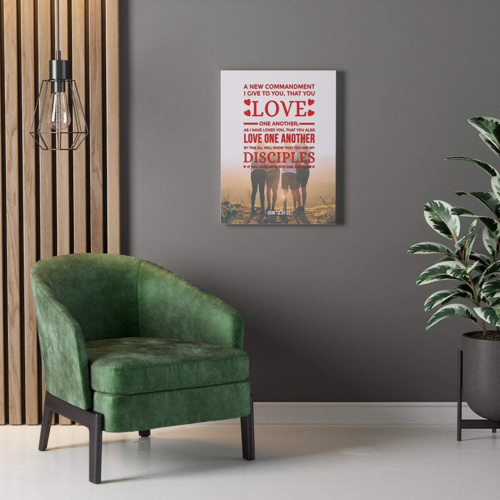Scripture Walls Love One Another John 13:34-35  Christian Wall Art Bible Verse Print Ready to Hang - Express Your Love Gifts