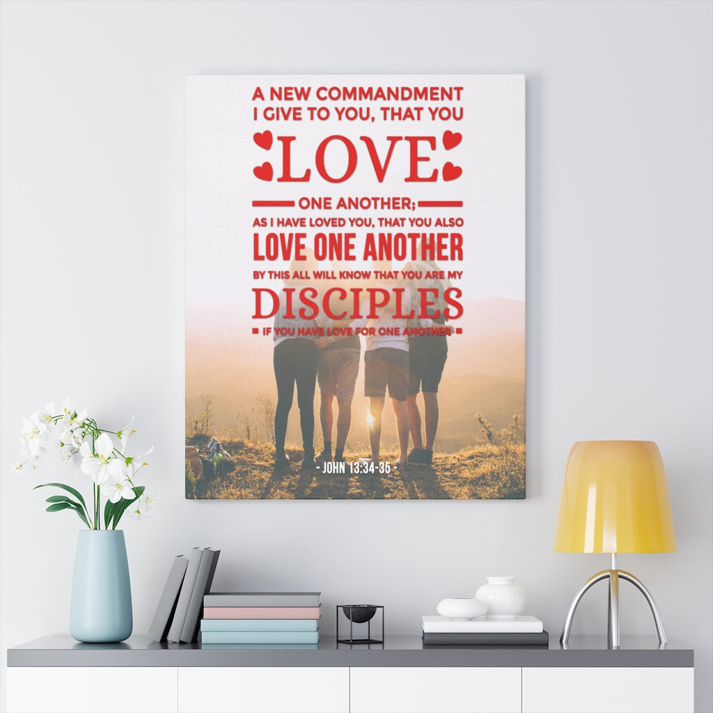 Scripture Walls Love One Another John 13:34-35  Christian Wall Art Bible Verse Print Ready to Hang - Express Your Love Gifts