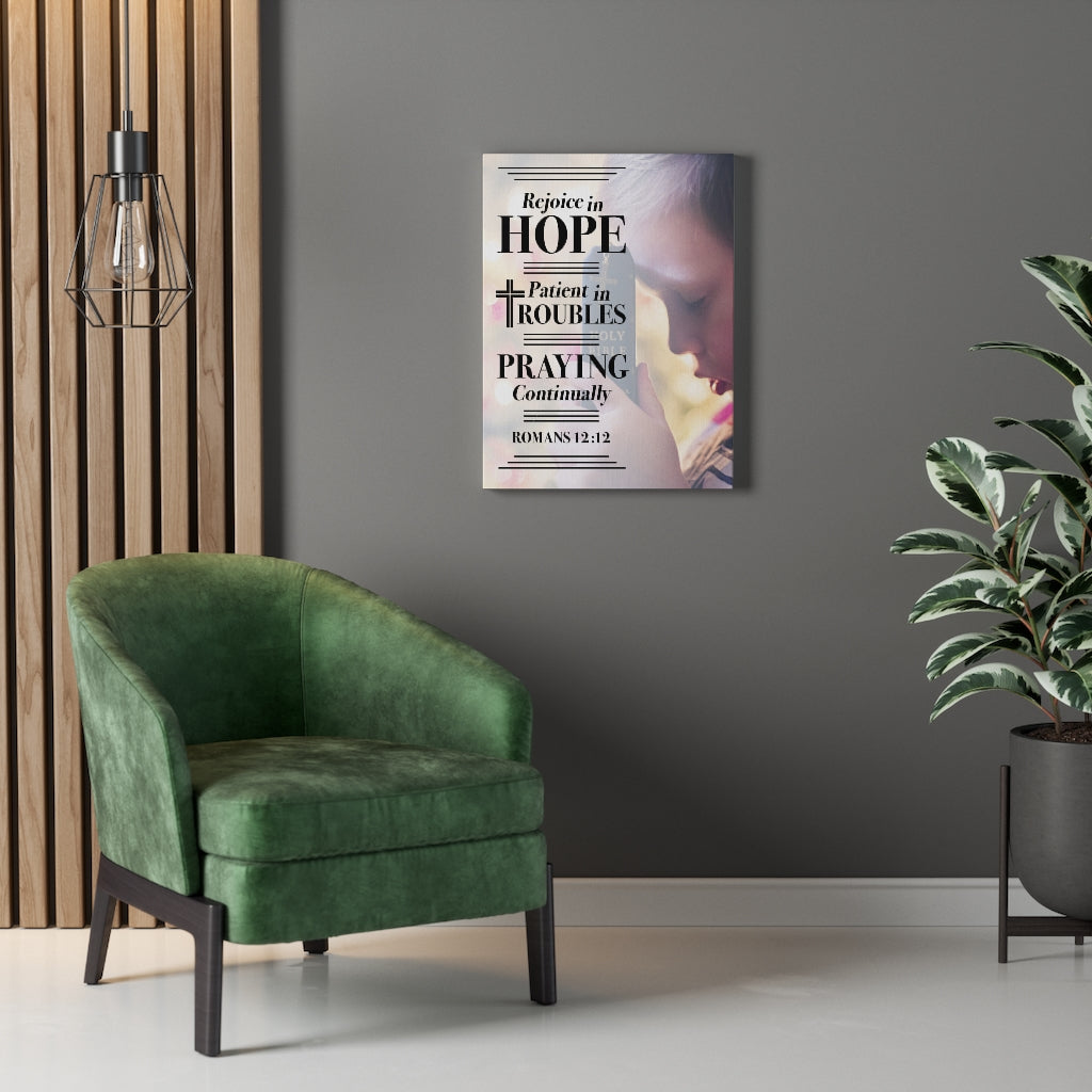 Scripture WallsRejoice in Hope Romans 12:12 Christian Home Decor Scripture Art - Express Your Love Gifts