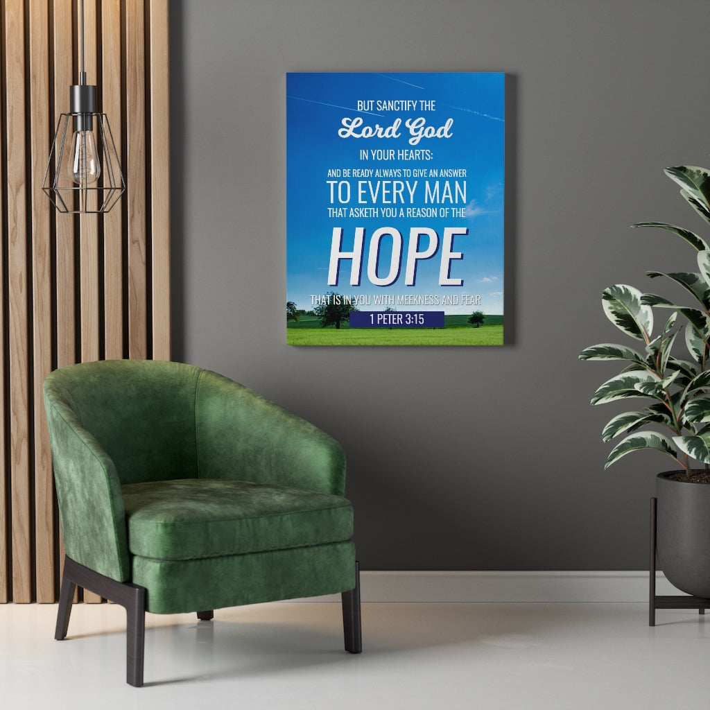 Scripture Walls Sanctify the Lord God 1 Peter 3:15 Christian Wall Art Bible Verse Print Ready to Hang - Express Your Love Gifts