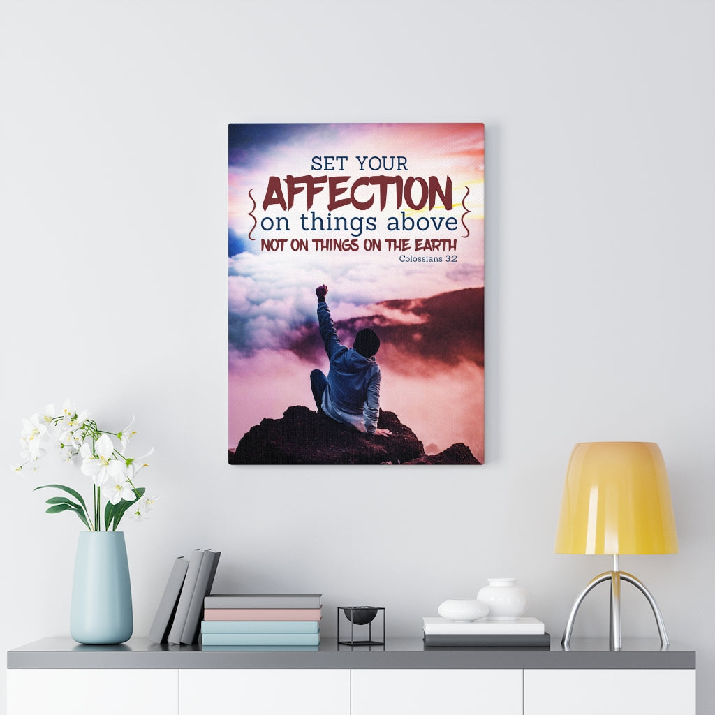 Scripture Walls Set Your Affection Colossians 3:2 Christian Wall Art Bible Verse Print Ready to Hang - Express Your Love Gifts