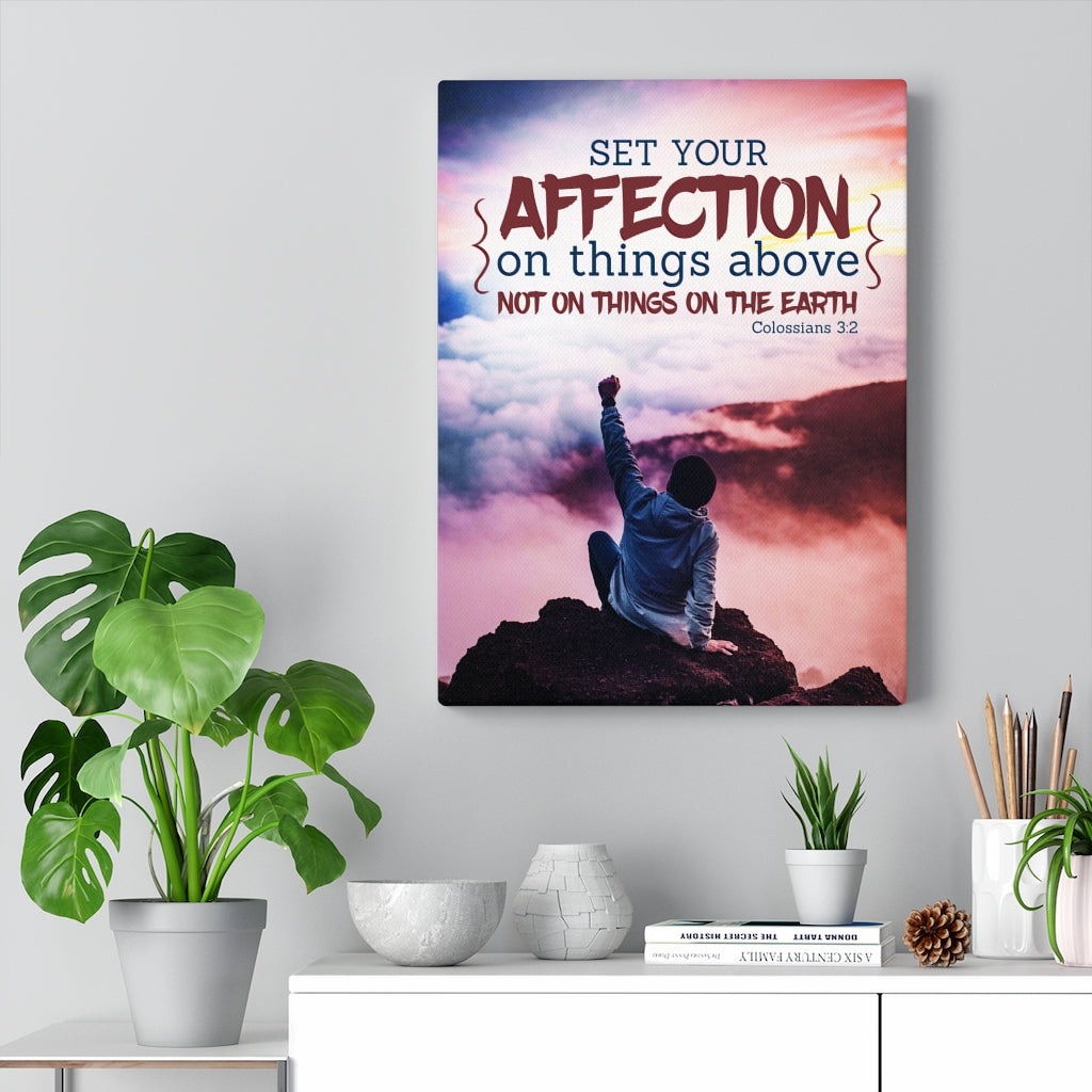 Scripture Walls Set Your Affection Colossians 3:2 Christian Wall Art Bible Verse Print Ready to Hang - Express Your Love Gifts