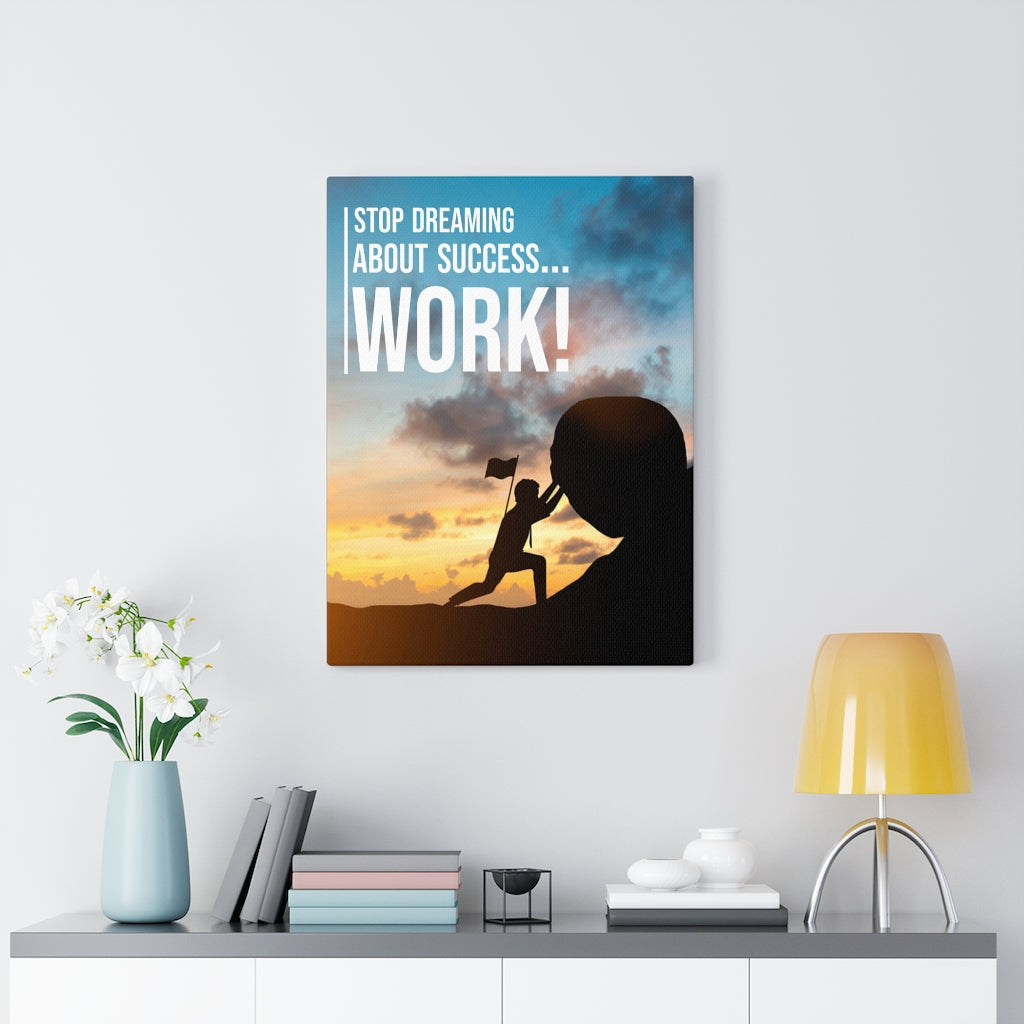 Stop Dreaming Motivational Inspirational Wall Decor for Home Office Gym Inspiring Success Quote Print Ready to Hang Wall Art - Express Your Love Gifts