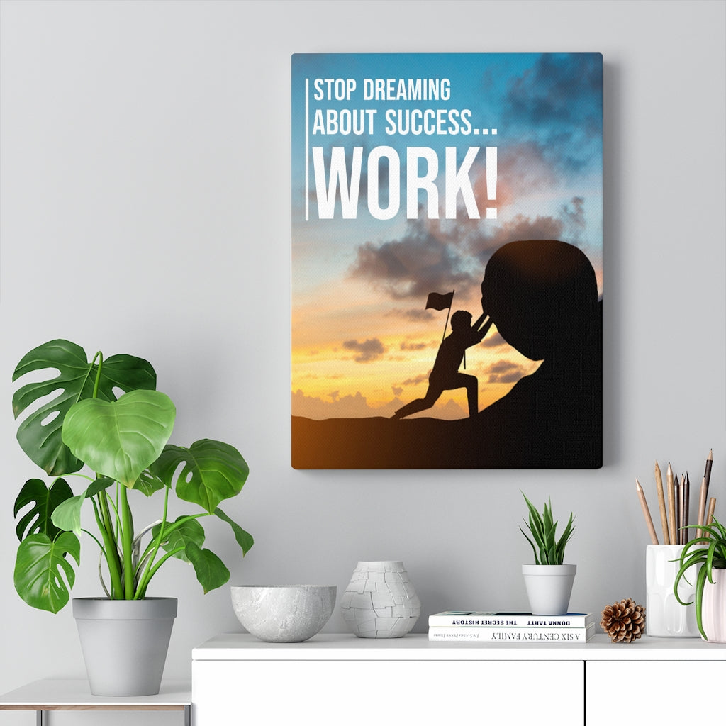 Stop Dreaming Motivational Inspirational Wall Decor for Home Office Gym Inspiring Success Quote Print Ready to Hang Wall Art - Express Your Love Gifts