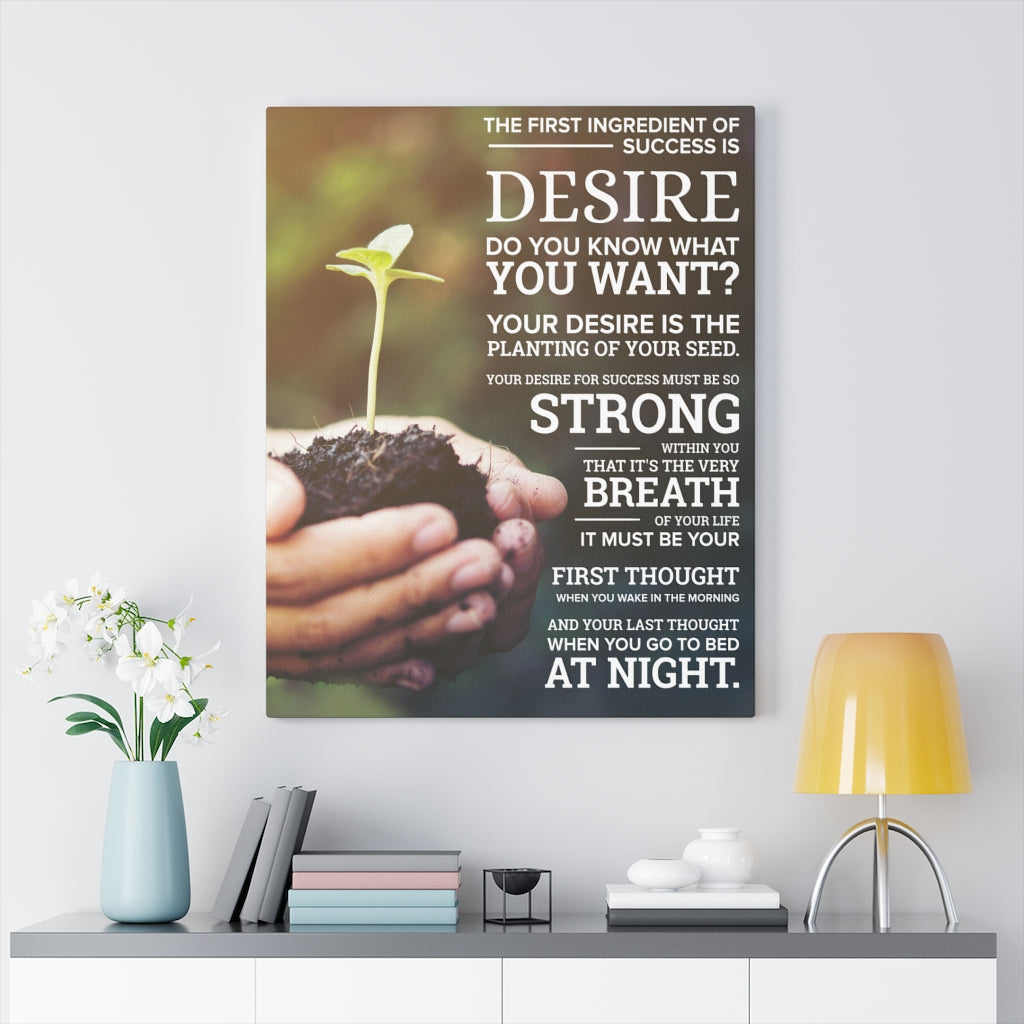 Success Planting Motivational Inspirational Wall Decor for Home Office Gym Inspiring Success Quote Print Ready to Hang Wall Art - Express Your Love Gifts