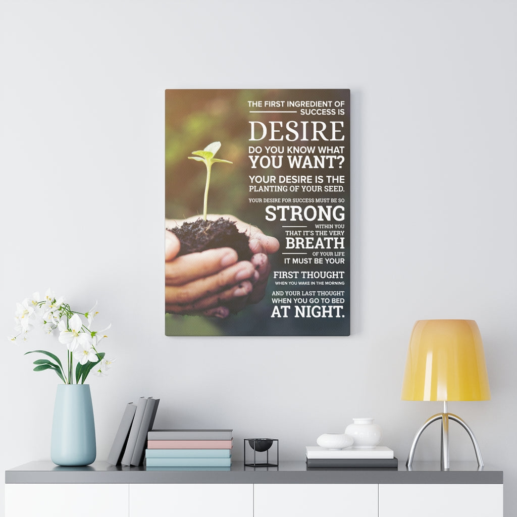 Success Planting Motivational Inspirational Wall Decor for Home Office Gym Inspiring Success Quote Print Ready to Hang Wall Art - Express Your Love Gifts