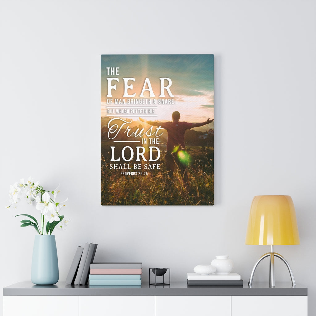 Scripture Walls The Fear of Man Proverbs 29:25 Christian Wall Art Bible Verse Print Ready to Hang - Express Your Love Gifts