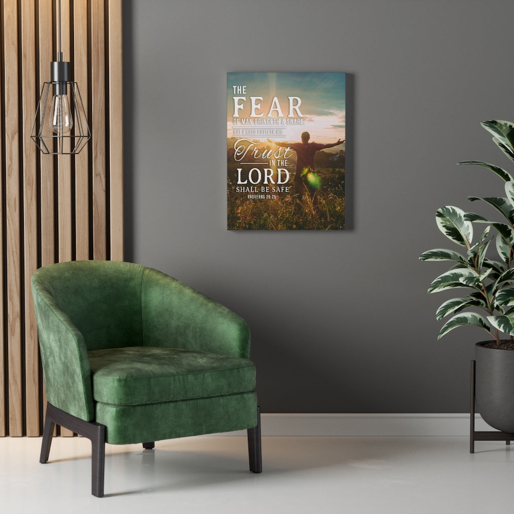 Scripture Walls The Fear of Man Proverbs 29:25 Christian Wall Art Bible Verse Print Ready to Hang - Express Your Love Gifts