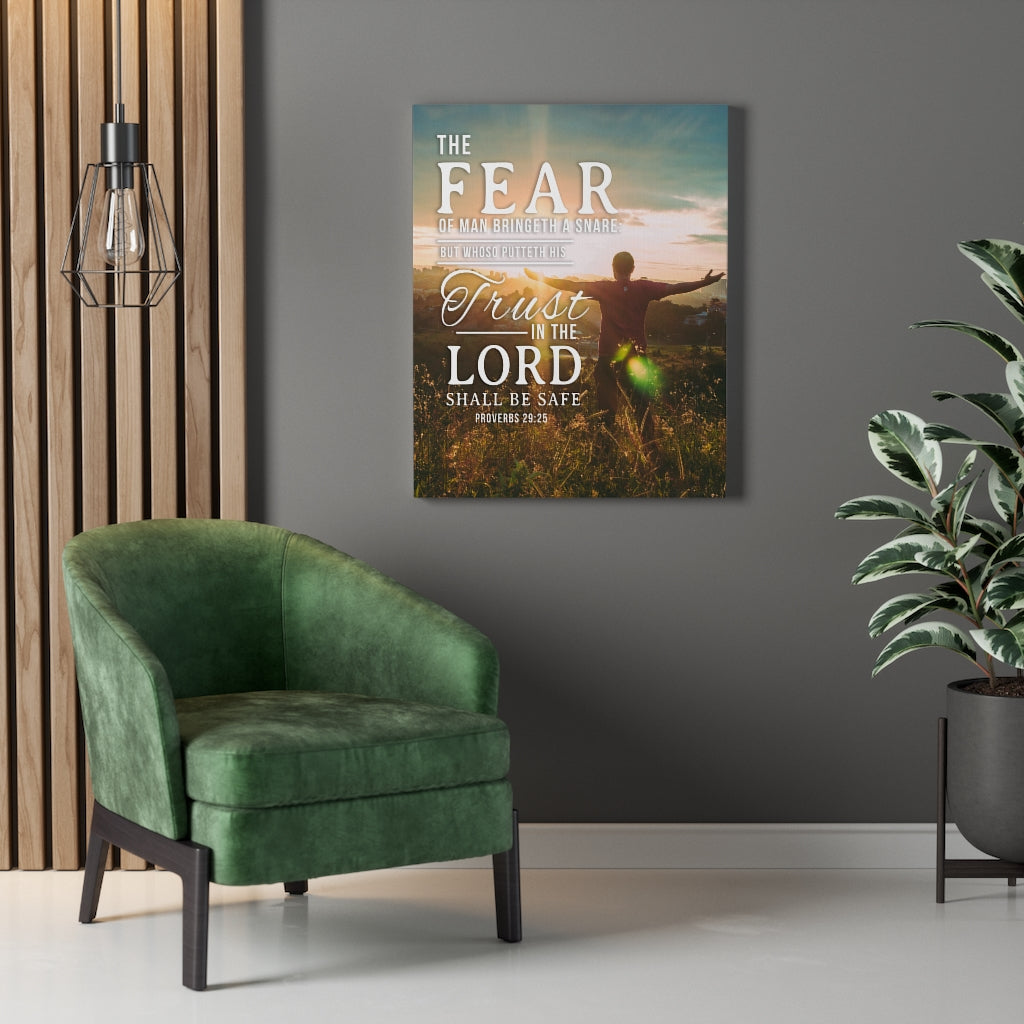 Scripture Walls The Fear of Man Proverbs 29:25 Christian Wall Art Bible Verse Print Ready to Hang - Express Your Love Gifts