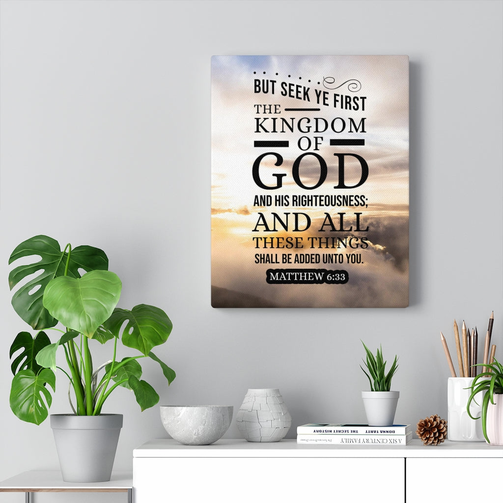 Scripture Walls The Kingdom of God Matthew 6:33 Christian Wall Art Bible Verse Print Ready to Hang - Express Your Love Gifts